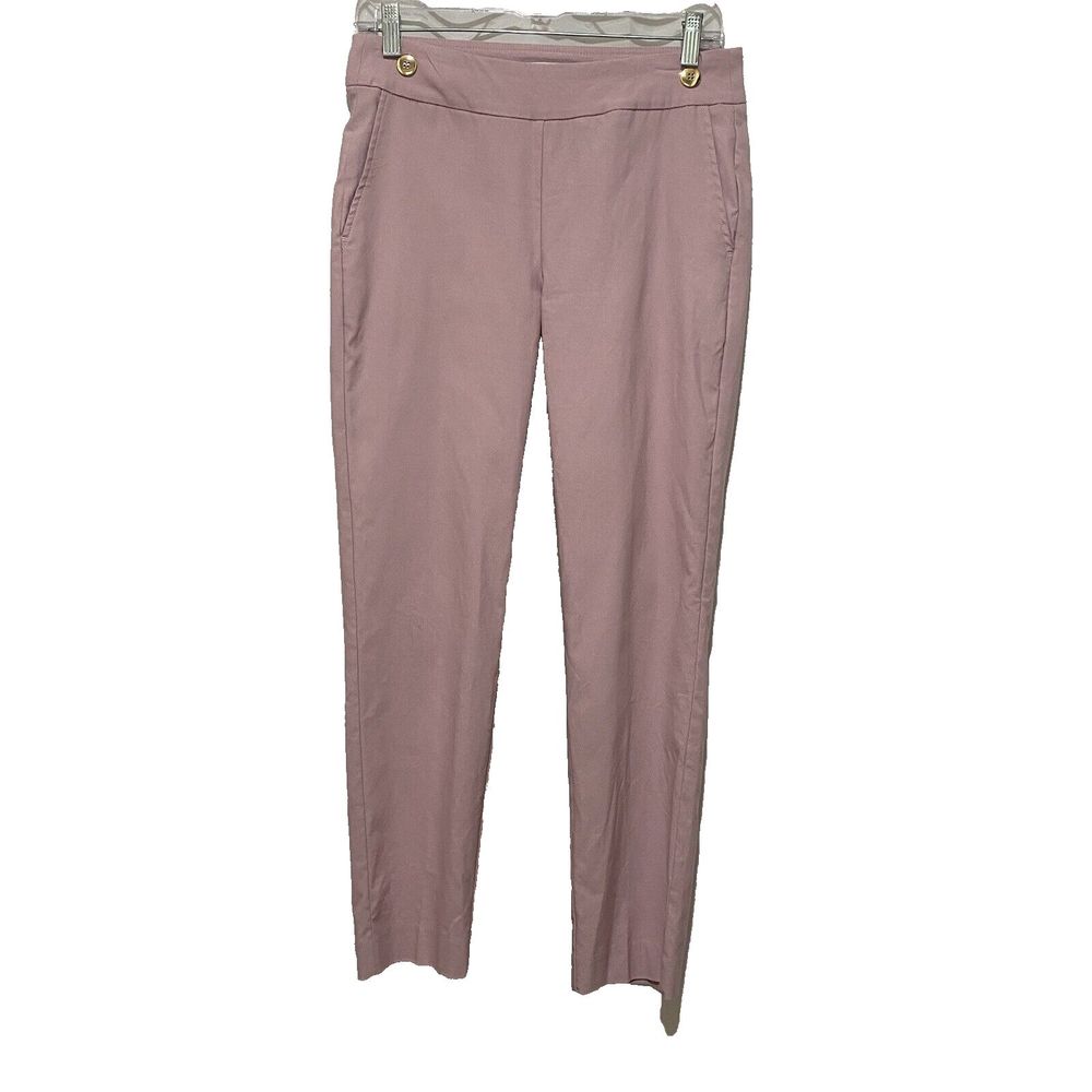 Nanette Lepore Women's‎ Size 8 Pants Solid Stretch Lavender Career Elastic Waist